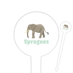 Elephant Cocktail Picks - Round Plastic (Personalized)