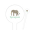 Elephant Round Plastic Food Picks (Personalized)