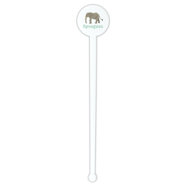 Elephant White Plastic 7" Stir Stick - Round - Single Stick