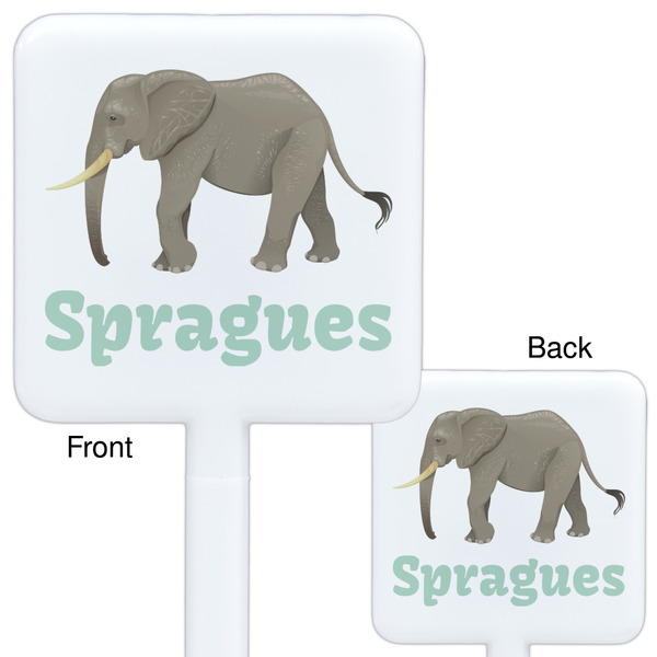Elephant White Plastic Stir Stick - Double Sided - Approval