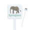 Elephant Square Plastic Stir Sticks (Personalized)