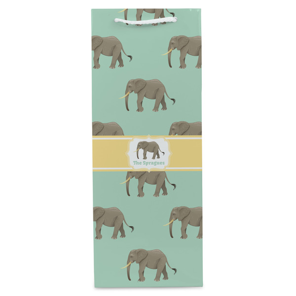 Elephant Wine Gift Bag - Gloss - Front