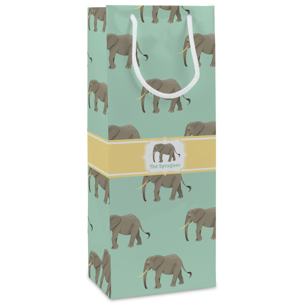 Custom Elephant Wine Gift Bags - Gloss (Personalized)