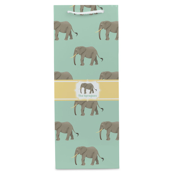 Elephant Wine Gift Bag - Matte - Front