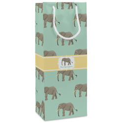 Elephant Wine Gift Bags - Matte (Personalized)