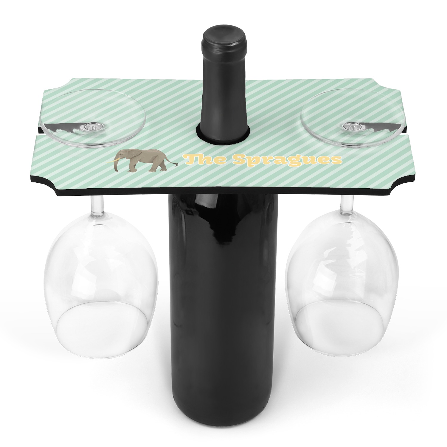 Custom Elephant Wine Bottle & Glass Holder (Personalized) YouCustomizeIt