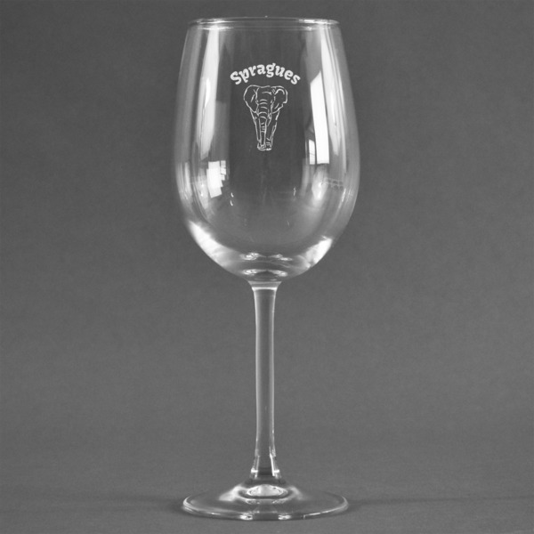 Custom Elephant Wine Glass - Engraved (Personalized)
