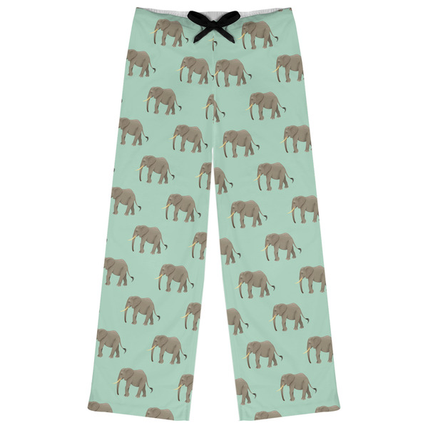 Custom Elephant Womens Pajama Pants - XL