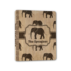 Elephant Wood 3-Ring Binder - 1" Half-Letter Size (Personalized)