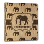Elephant Wood 3-Ring Binder - 1" Letter Size (Personalized)