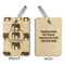 Elephant Wood Luggage Tags - Rectangle - Approval