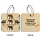 Elephant Wood Luggage Tags - Square - Approval
