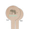 Elephant Wooden 4" Food Pick - Round - Single Sided - Front & Back