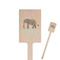 Elephant Wooden 6.25" Stir Stick - Rectangular - Closeup