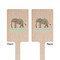 Elephant Wooden 6.25" Stir Stick - Rectangular - Double Sided - Front & Back