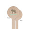Elephant Wooden 6" Stir Stick - Round - Single Sided - Front & Back