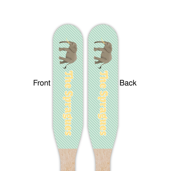 Elephant Wooden Food Pick - Paddle - Double Sided - Front & Back