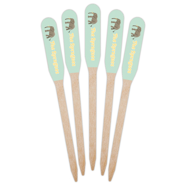 Elephant Wooden Food Pick - Paddle - Fan View