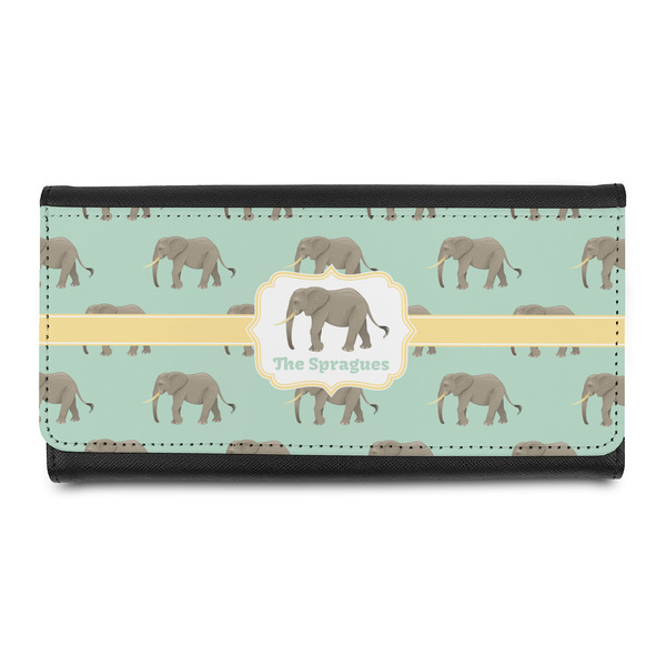 Custom Elephant Leatherette Ladies Wallet (Personalized)