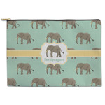 Elephant Zipper Pouch - Large - 12.5"x8.5" (Personalized)