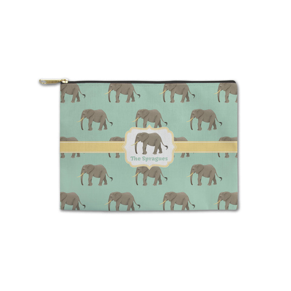Custom Elephant Zipper Pouch - Small - 8.5"x6" (Personalized)