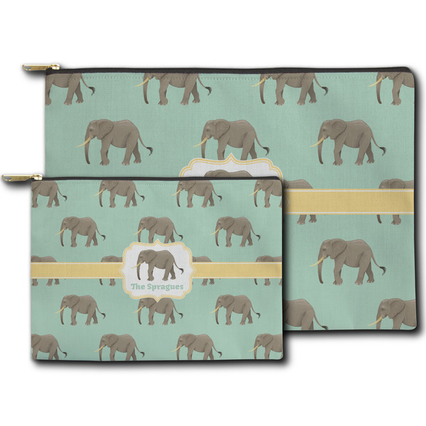 Elephant Zippered Pouches - Size Comparison