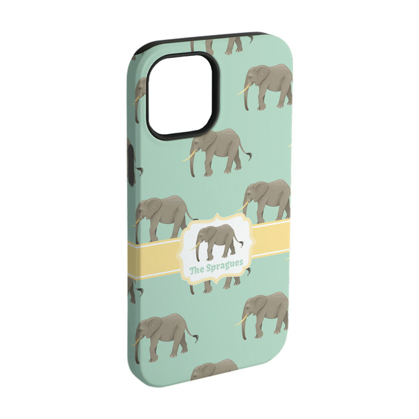 Custom Elephant iPhone Case - Rubber Lined - iPhone 15 (Personalized)