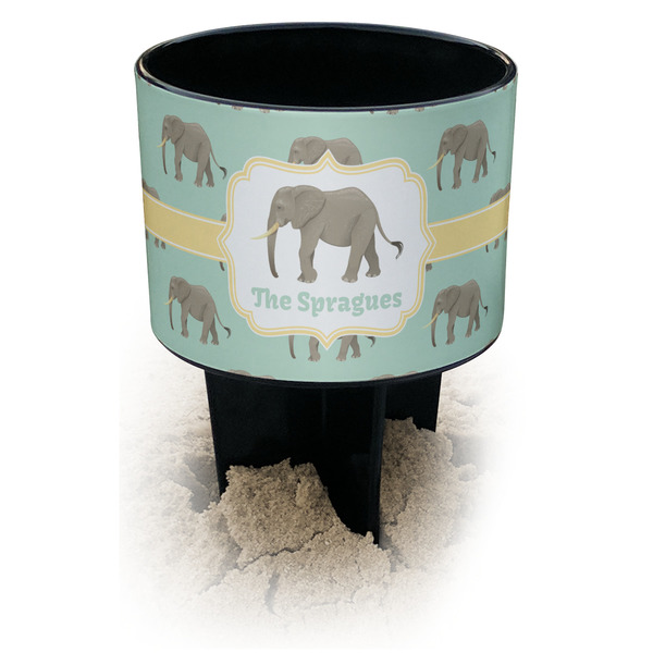 Custom Elephant Black Beach Spiker Drink Holder (Personalized)