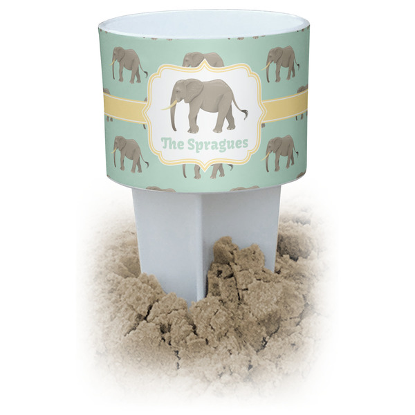 Custom Elephant White Beach Spiker Drink Holder (Personalized)