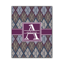 Knit Argyle Wood Print - 11x14 (Personalized)