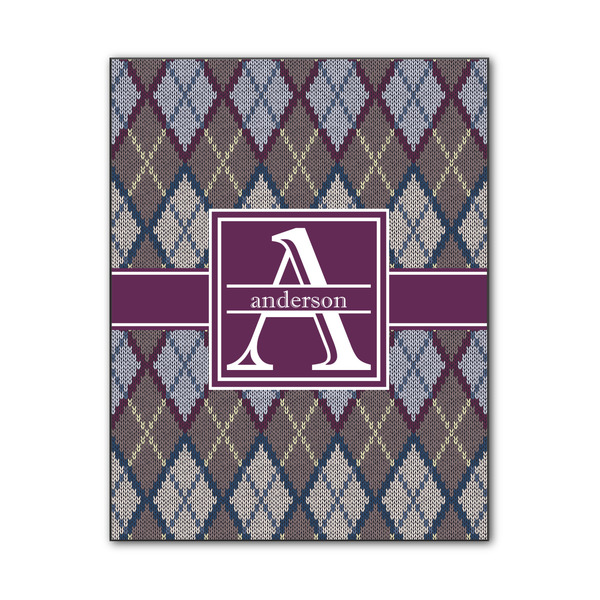 Custom Knit Argyle Wood Print - 11x14 (Personalized)