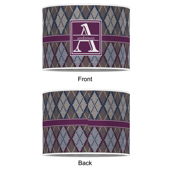 Knit Argyle 12" Drum Lampshade - APPROVAL (Poly Film)