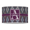 Knit Argyle 12" Drum Lampshade - FRONT (Poly Film)