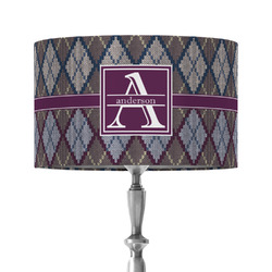 Knit Argyle 12" Drum Lamp Shade - Fabric (Personalized)