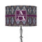 Knit Argyle 12" Drum Lampshade - ON STAND (Fabric)