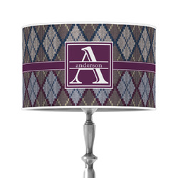 Knit Argyle 12" Drum Lamp Shade - Poly-film (Personalized)