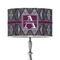 Knit Argyle 12" Drum Lampshade - ON STAND (Poly Film)