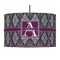 Knit Argyle 12" Drum Pendant Lamp - Fabric (Personalized)
