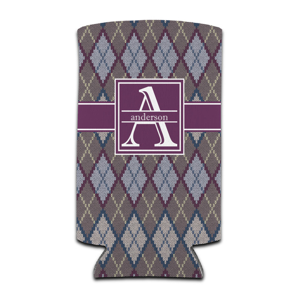 Custom Knit Argyle Can Cooler (tall 12 oz) (Personalized)