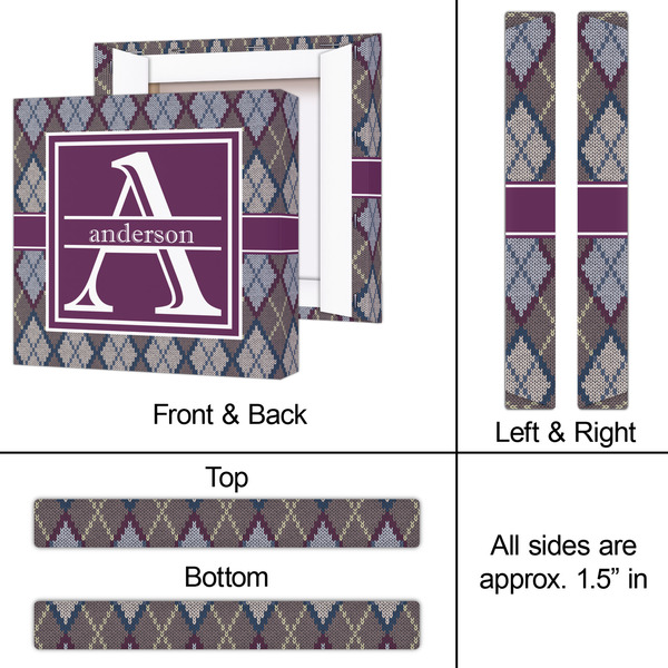 Knit Argyle 12x12 - Canvas Print - Approval