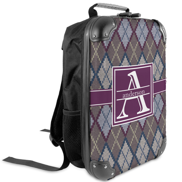 Custom Knit Argyle Kids Hard Shell Backpack (Personalized)