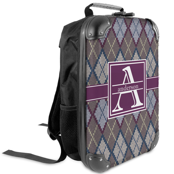 Custom Knit Argyle Kids Hard Shell Backpack (Personalized)