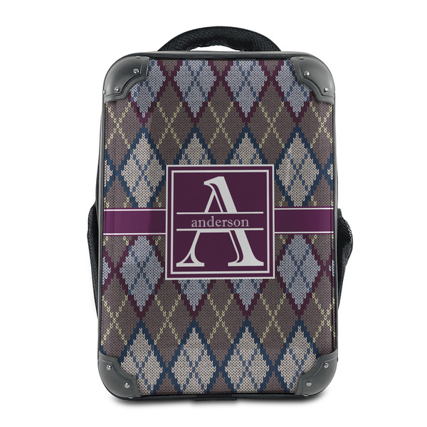 Custom Knit Argyle 15" Hard Shell Backpack (Personalized)