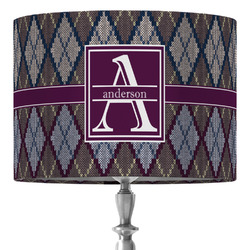 Knit Argyle 16" Drum Lamp Shade - Fabric (Personalized)