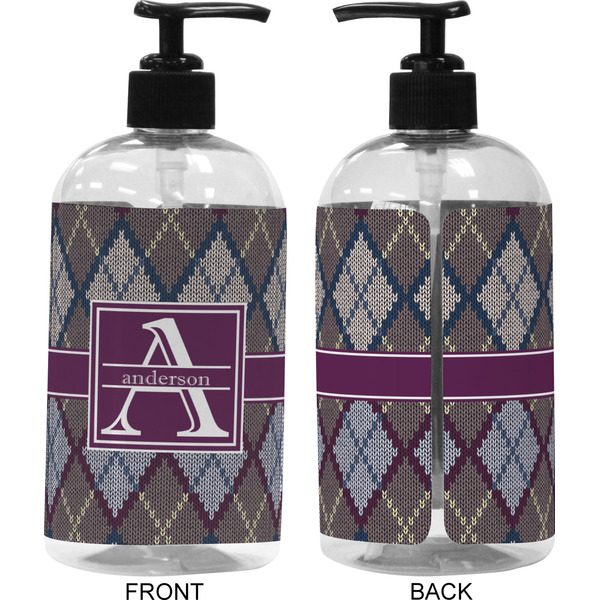 Knit Argyle 16 oz Plastic Liquid Dispenser (Approval)