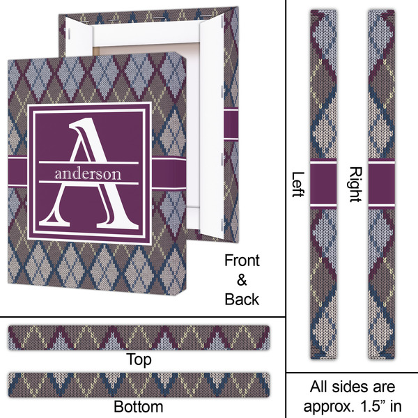 Knit Argyle 16x20 - Canvas Print - Approval