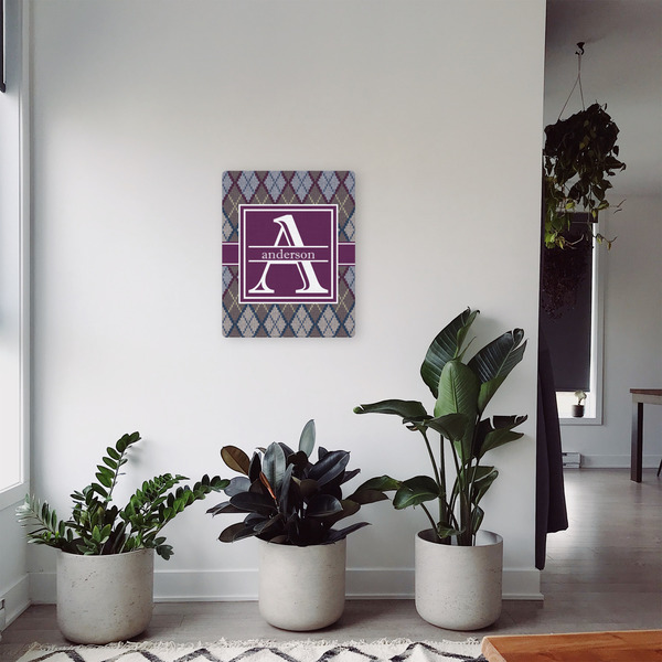 Knit Argyle 16x20 - Canvas Print - In Context