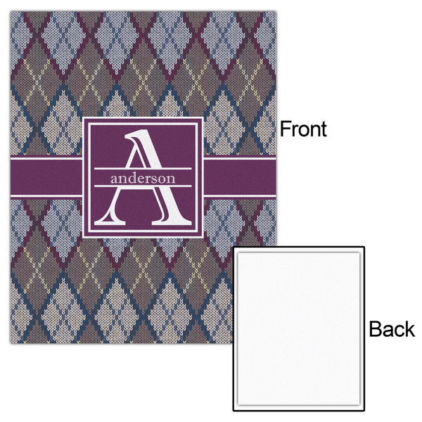 Knit Argyle 16x20 - Matte Poster - Front & Back