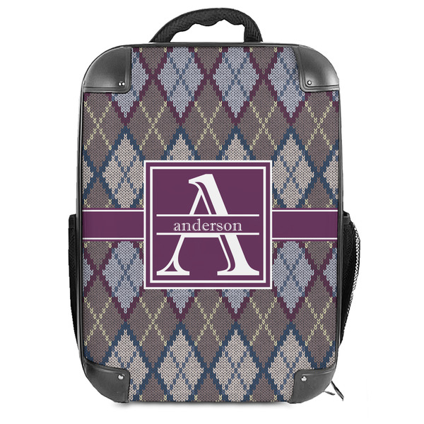 Custom Knit Argyle 18" Hard Shell Backpack (Personalized)