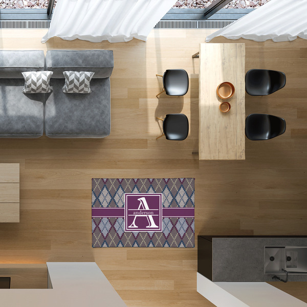 Knit Argyle 2'x3' Indoor Area Rugs - IN CONTEXT